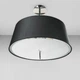 Люстра стельова з абажуром Light House DL-19156/4 хром, чорний плафон з білим - зображення 1