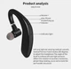 Беспроводной Bluetooth наушник Hands Free гарнитура для правого и левого уха, Черный - изображение 6