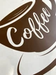 Наклейка Happy Pocket Чашка кави Завитки 30*60 см (декор кав'ярні coffee наклейки для кухні) матова Коричневий (HP-006-800M) - зображення 5