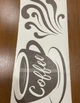 Наклейка Happy Pocket Чашка кави Завитки 30*60 см (декор кав'ярні coffee наклейки для кухні) матова Коричневий (HP-006-800M) - зображення 7