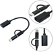 Адаптер OTG XoKo AC-150 2 в 1 USB 3.0 - MicroUSB & USB Type-C с кабелем Black (AC-150-BK) - изображение 4