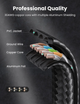 Патч корд Ugreen NW189 2 метри, кабель 10 Гбіт\с Ethernet RJ45 Cat 7 плоский в обплетенні Black (40161) - зображення 4