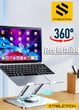 Підставка для ноутбука та планшета HQ-Tech Stabletron DT-086 Aluminum Laptop Stand Silver для MacBook з підвищеною стійкістю для ноутбуків до 17 дюймів, складна конструкція з поворотним механізмом на 360 ° (колір siilver) - зображення 1