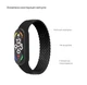Ремінець для Xiaomi Mi Band 7/6/5/4, Braided Solo Loop, чорний, розмір M, нейлоновий плетений браслет, еластичний змінний ремінець для фітнес-трекера з надійним кріпленням, ArmorStandart (ARM58769) - зображення 3