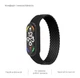 Ремінець для Xiaomi Mi Band 7/6/5/4, Braided Solo Loop, чорний, розмір M, нейлоновий плетений браслет, еластичний змінний ремінець для фітнес-трекера з надійним кріпленням, ArmorStandart (ARM58769) - зображення 4