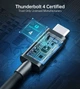 Kabel Choetech USB 4.0 Thunderbolt Type-C 0.8 m 100W (A3010) - obraz 2