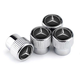 Ковпачки на ніпель для Mercedes Alitek Premium Style Silver Mercedes (4 шт) (67580) - зображення 1
