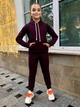 Дитячий спортивний костюм (худи + штани) для дівчинки AVRORA АА122453 122-128 см Бордо - зображення 1