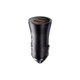 Адаптер автомобільний Baseus Golden Contactor Max Dual Fast Charger Car Charger |1USB/1Type-C, QC/PD, 60W/3A| Колір Grey - зображення 1