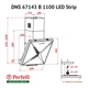 Вытяжка декоративная наклонная Perfelli DNS 67143 B 1100 BL LED Strip - изображение 9
