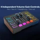 Fifine Ampligame SC3 ігровий аудіо мікшер з XLR, USB звукова карта - Чорний - зображення 6