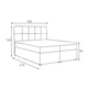 Континентальне ліжко Gasper Bogart 145x124x210 (GASPER_140) 157935 - зображення 2