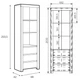 Стелаж Holten Black Red White 68x203.5x42 (S440-REG3S) 147234 - зображення 2