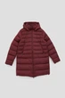 Подовжений жіночий пуховик Finn Flare FWB160132-304 Plus Size бордовий 4XL - зображення 8