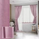 Комплект штор для балкону Adagio Windows Decor пудрово рожеві штори з тюлем для кухні під широкий карниз 2,5 -3м - изображение 1