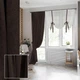 Стильна римська завіска зі шторою для балкону Adagio Windows Decor коричнева, штори для кухні в розмірах 1,5х2,7м - штора, 1,5х1,4м - завіска - зображення 1
