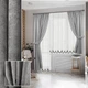 Комплект штор для балкону Adagio Windows Decor сірі штори з тюлем для кухні під широкий карниз 2,5 -3м - изображение 1