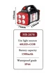 Ліхтар Hurry Bolt - HB-2678, 25W з функцією повербанк на сонячній батареї, червоний - зображення 3