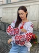 Современная вышиванка женская в стиле бохо "Адель" на белом домотканом полотне 12218-48 (L) - изображение 2