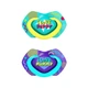 Пустушка силіконова симетрична 6-18м NEON LOVE 2 шт Canpol babies 22/653_blu - изображение 2