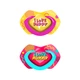 Пустушка силіконова симетрична 18м+ NEON LOVE 2 шт Canpol babies 22/654_pin - зображення 2