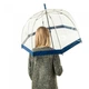 Механический женский прозрачный зонт-трость FULTON BIRDCAGE-1 L041 - NAVY - изображение 3