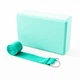 Набор для йоги 2в1 блок для йоги + ремень для йоги OSPORT Set 26 (n-0057) Бирюзовый - изображение 1