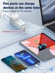 Сетевой фильтр-удлинитель Ldnio SC1418 (Универсальная розетка, 2USB, 2USB-С, 10 А, 2м, PD/QC 65W, Сечение 3х0,75мм, адаптер, быстрая зарядка) - білий - изображение 2