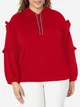 Худи теплое женское Tommy Hilfiger 693400407 2X Красное (1159790028) - изображение 6