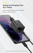 25W зарядний пристрій Baseus Charger для Iphone, Apple, Samsung, Xiaomi PD type-C швидка зарядка + кабель чорна - зображення 5