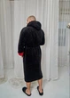 Халат махровый мужской XL чёрный с бордо (4002) - изображение 2