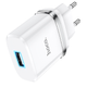 Адаптер HOCO сетевой Ardent N1 1USB 2.4A 12W white - изображение 1