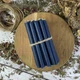 Сині воскові свічки 12 см (25шт) - изображение 1