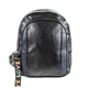 Рюкзак городской BackPack Пушистик Кожзам 28х23х10 см Чёрный с синими вставками (22469) - изображение 1
