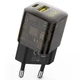 Зарядное устройство для быстрой зарядки XO CE05 |USB+Type-C/PD 30W+QC3.0 18W| Черный - изображение 1