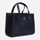 Torebka shopper damska Tommy Hilfiger Th City Summer Mini Tote AW0AW14875 Space Blue (8720644241578) - obraz 3