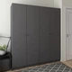 Шафа для одягу комплект Doros Промо 2+2 ДСП 180х48х204 см Графіт (42005068) - зображення 5