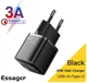 20W швидка зарядка. Зарядний пристрій, 2USB PD QC3.0 type-C для Samsung, Iphone, Apple, Xiaomi та ін. Essager чорний. - зображення 1