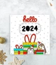 Весела дитяча новорічна листівка з пінгвінами Happy Moments "Hello 2024" (0434007) - зображення 3