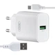 СЗУ XO L103 (EU) QC3.0 18W Charger with Micro cable (NB103) White - изображение 1