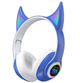 Беспроводные Bluetooth наушники Cat STN-25 Демонические ушки Синие - изображение 1