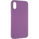 Чехол Fiji Silicone Case для Apple iPhone XR бампер накладка Full Soft Purple (без лого) - изображение 1