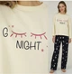 Пижама женская cо штанами с начесом Good Night ELLEN LPF 1880/03/01 S Черный с молочным - изображение 2