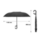 Женский зонт наоборот Up-Brella 1166 Black - изображение 4