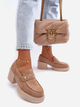 Loafersy damskie na obcasie Afnira 37 Beżowe (5905677934274) - obraz 7