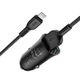 Автомобільний зарядний пристрій 2 USB швидка зарядка QC3.0 + кабель Lightning для Iphone, Black, Hoco (6931474735041) - зображення 4