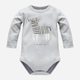 Дитячий боді-комбінезон Pinokio Wild Animals Longsleeve Bodysuit 62 см Сірий (5901033250699) - зображення 1