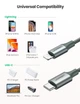 Кабель MFi Lightning to USB-C Ugreen US304 для зарядки и передачи данных 1м Black (60759) - изображение 2