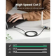 Патч корд UGREEN NW189 мережевий кабель CAT7 10Gbps сумісний із Smart TV, Switch плоский 1 м Black (40159) - зображення 2