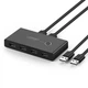 Концентратор KVM UGREEN US216 Switch Box 2in-4out USB 2.0 Black (30767) - зображення 1